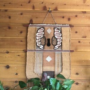 Don freedman owl shaped handwoven luxury vintage wall art boho macramé